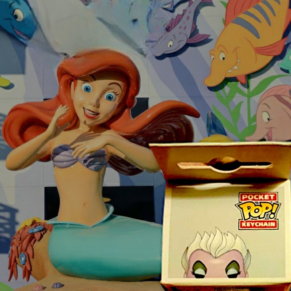 NIB DISNEY Ursula Funko Pop Metallic Little Mermaid Pocket Pop 2" Keychain - Picture 6 of 9